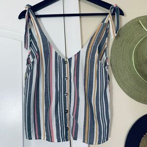Saltwater LUXE Resort Wear/Beach/Vacation Multi Stripe Tank Top | Size: XS